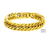 Bold Heavy Cuban Link Bracelet for Men — Stainless Steel Oxidized Wristband, 8mm & 12mm Width, 19cm (7.5in) / 21.5cm (8.5in)