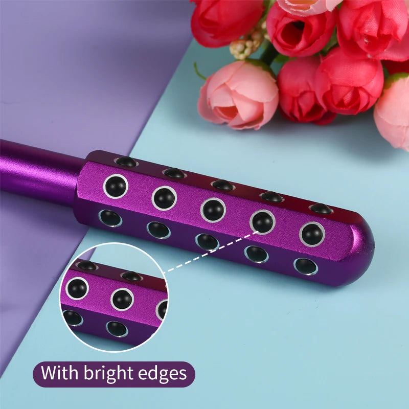 Large Facial Massage Stick Roller - Aluminum Alloy Face & Body Massager