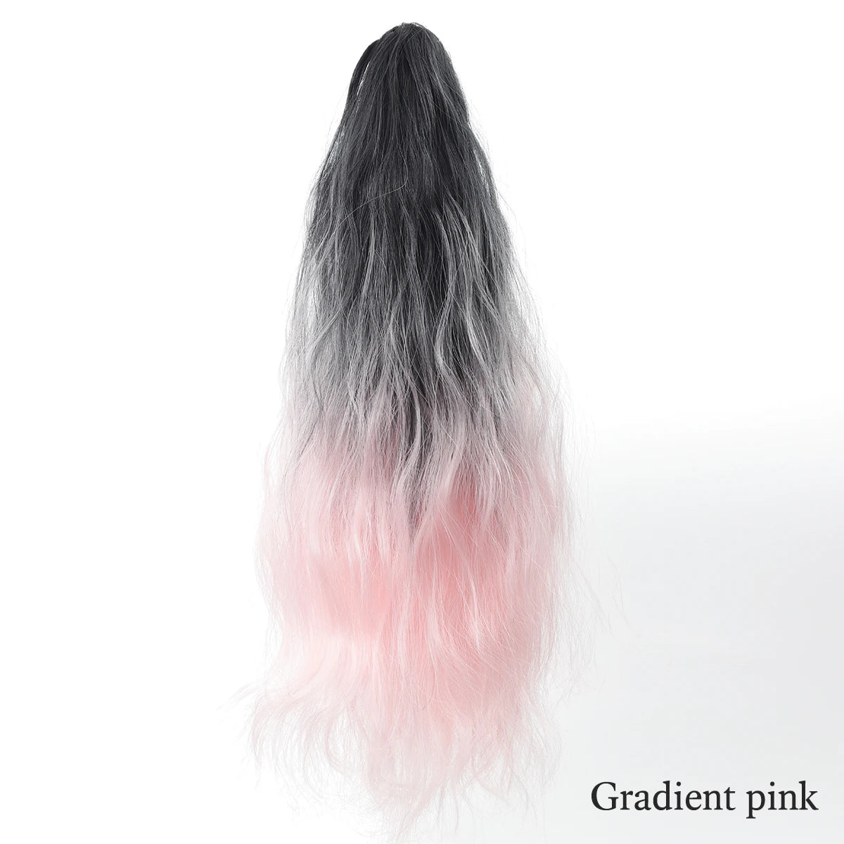 18-Inch (46 cm) Clip-In Water Ripple Ponytail Extension - Synthetic Gradient Multicolor, Heat-Resistant