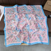 Polyester Satin-Look Square Scarf 70 x 70 cm (27.6 x 27.6 in), Cat Print Headscarf, Neck Wrap, Bandana for Women