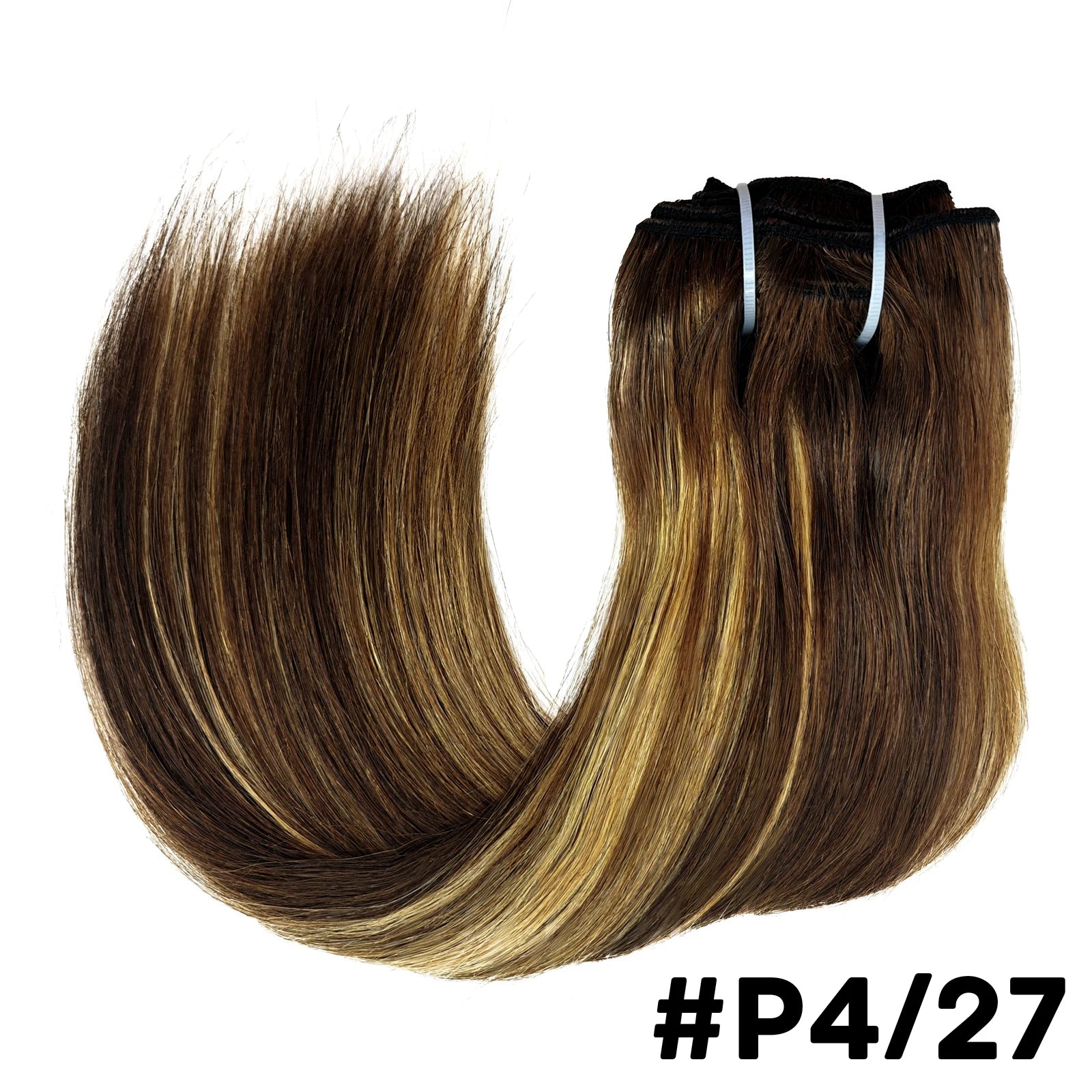 Seamless Clip-In Human Hair Extensions 8-Piece 120g Brazilian Remy Straight 16-26 in (41-66 cm)