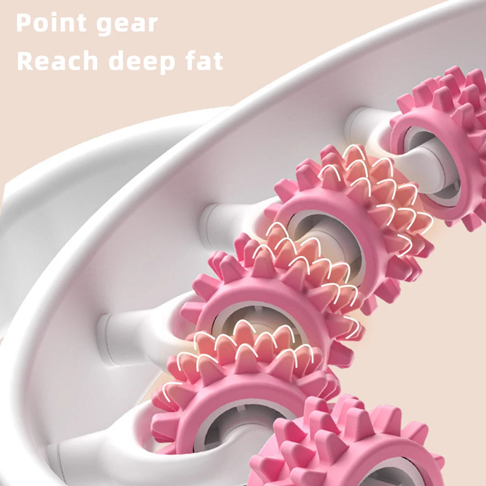 12-Wheel Manual Leg & Body Massage Roller – Full-Coverage Thigh, Calf & Arm Muscle Relief