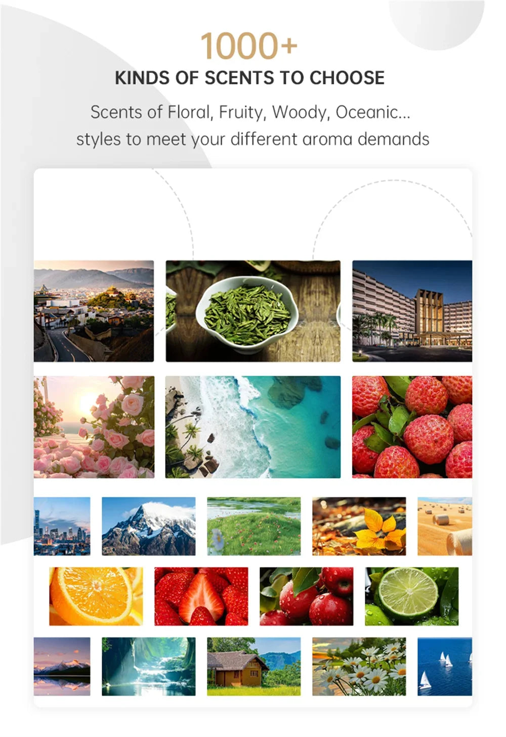 Smart Wall-Mounted Aroma Diffuser 350ml (11.8 fl oz) — WiFi & Bluetooth App Control, Low-Noise Scent Machine for Home & Hotel