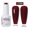 Red Semi-Permanent UV Gel Nail Polish 15ml (0.5 fl oz) Top & Base Hybrid