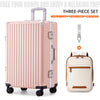 Trolley Luggage 20 24 26 28 Inch Aluminum Frame Rolling Luggage Case USB Travel Suitcase on Wheels Combination Lock Carry-On Luggage
