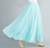 Cotton Linen Ankle-Length Maxi Skirt for Women, Y2K Harajuku Casual Streetwear, Shirred Waist