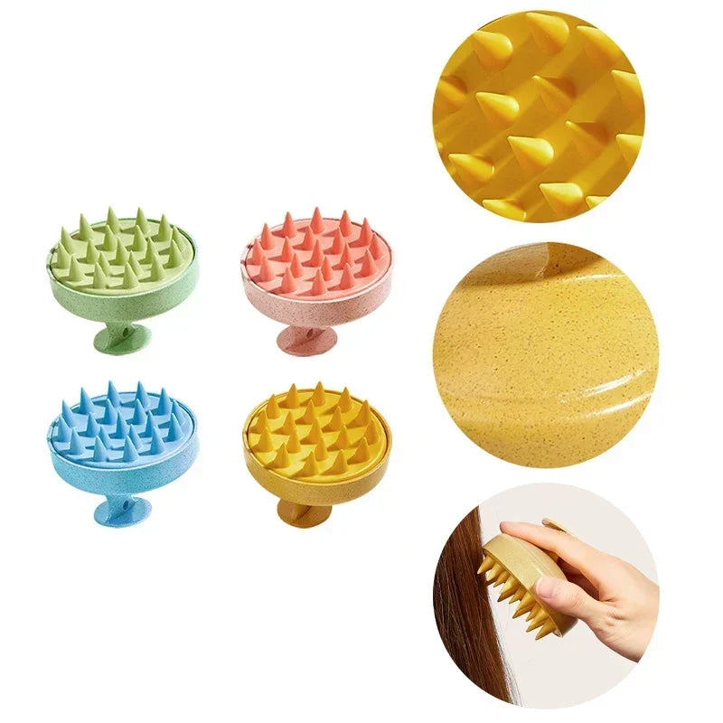 Dawndesslo Silicone Scalp Massage Brush - Wet & Dry Cushioned Airbag Massager for Deep Conditioning