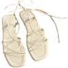 Women’s Vintage Square-Toe Flat Cross-Strap Sandals V-Shape Thong — Summer Slippers (EU 33–47)