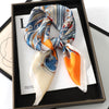 Satin Square Scarf 70cm (27.6 in) Silk-Look Polyester Neck & Hair Tie Bandana for Women Floral Headscarf Hijab