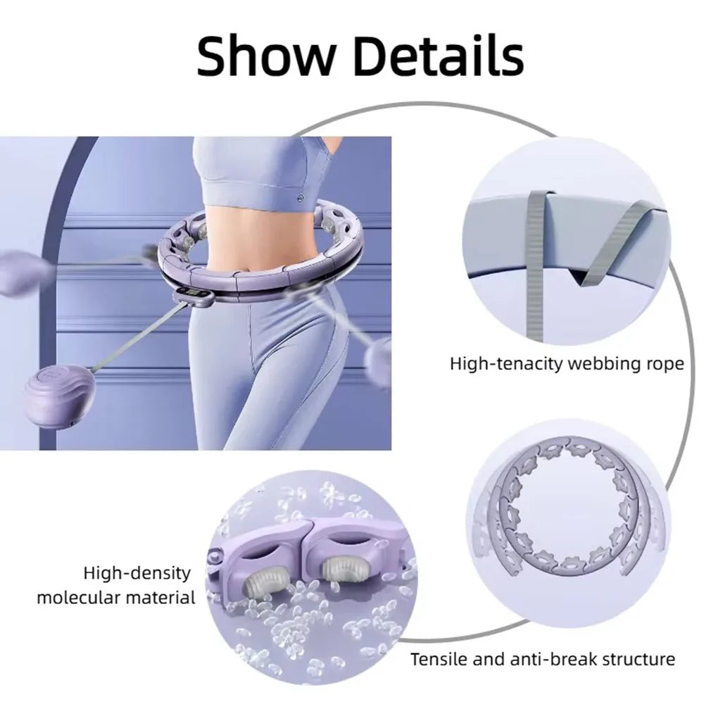 Smart Detachable Hula Hoop with Digital Counter — Waist Shaping Exercise Hoop for Slimming & Ab Toning