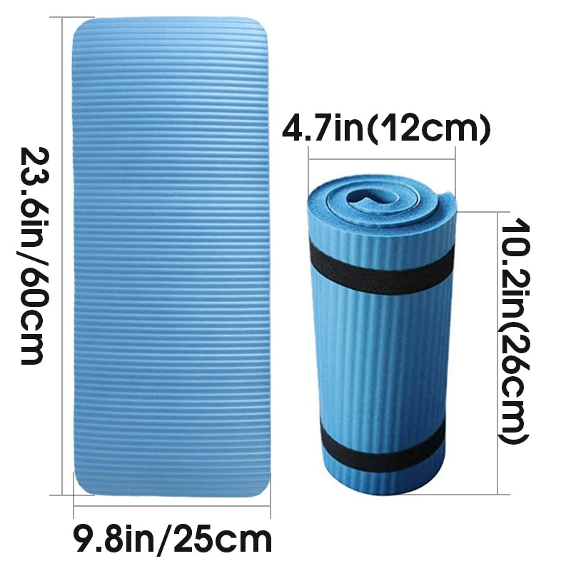 Thick Yoga Knee Pad Cushion 60 x 25 x 1.5 cm (23.6 x 9.8 x 0.6 in) Anti-Skid NBR/EVA Foam Exercise Mat for Yoga Pilates Gymnastics