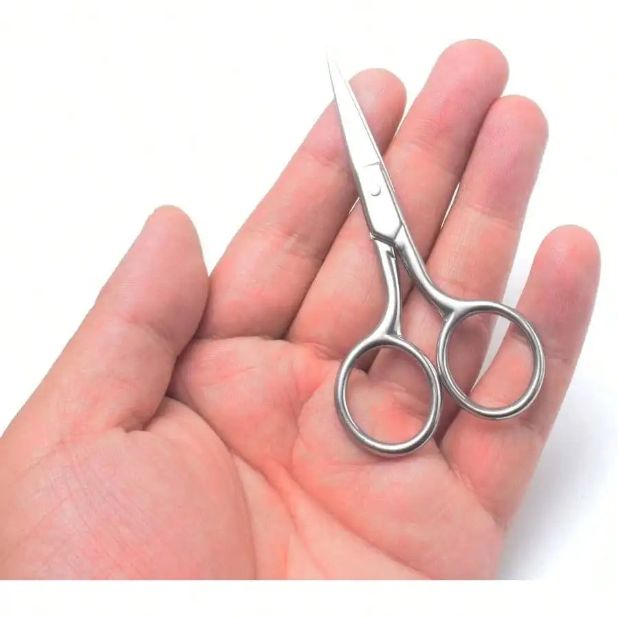 4 in (10.2 cm) Precision Beauty Scissors — Straight Tip Eyebrow, Nose & Ear Trimmer, 4Cr13 Stainless Steel