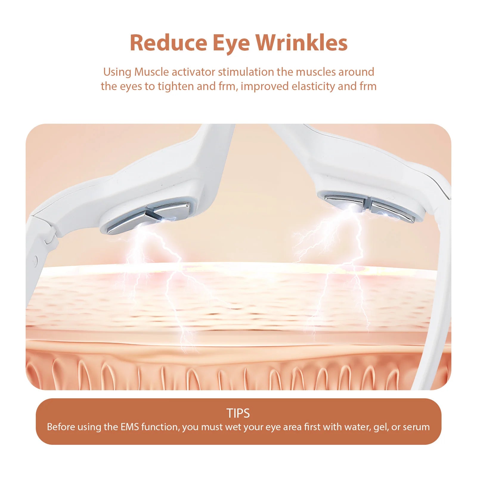 3D EMS Eye Massager - Anti-Aging Red Light Therapy for Dark Circles, Wrinkles & Eye Fatigue Relief