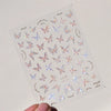 Gold Snowflake & Snowman 3D Self-Adhesive Christmas Nail Stickers with Rhinestones, 10.3 x 8 cm (4.06 x 3.15 in) Sheet