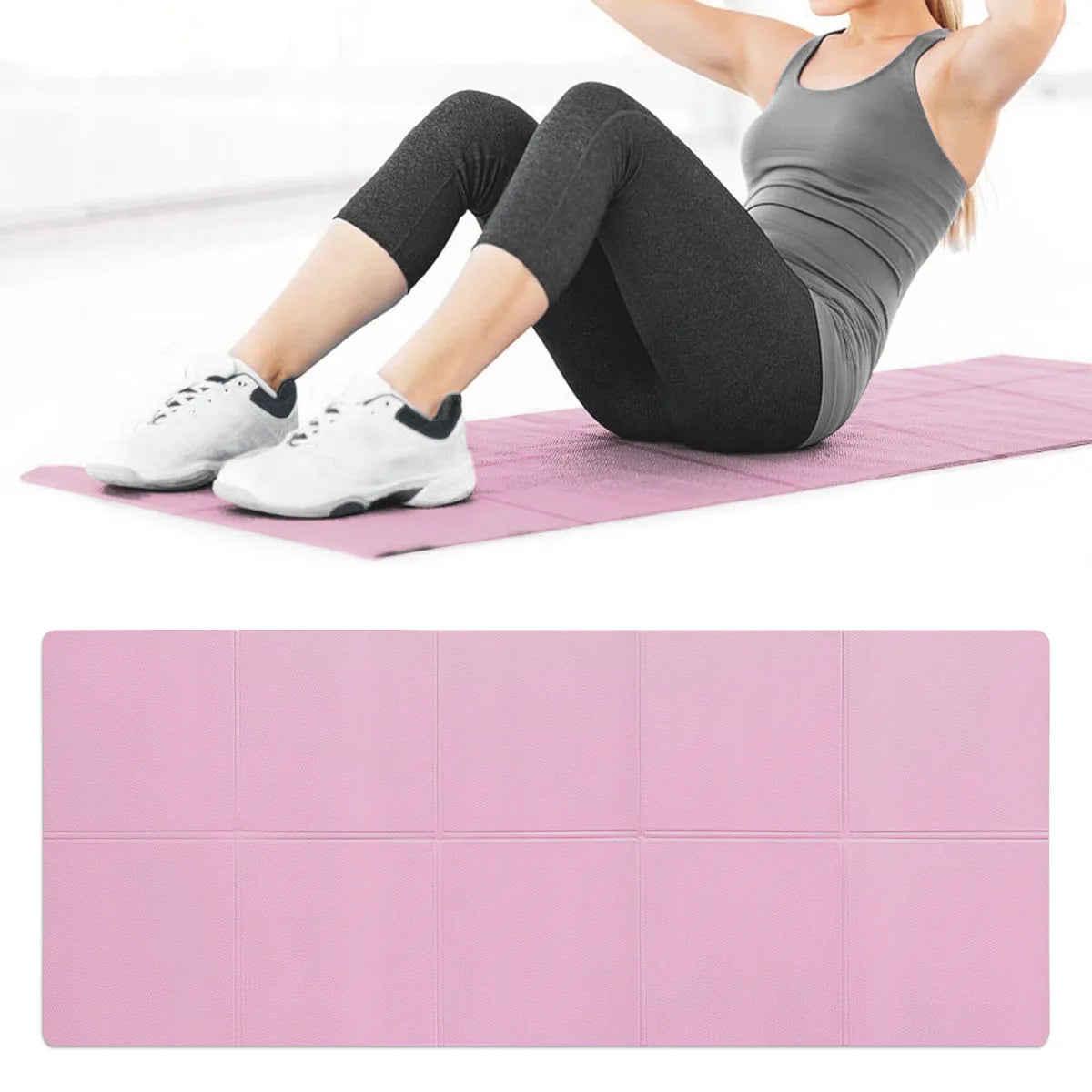 4mm EVA Yoga Mat 173 x 60 cm (68 x 24 in) Anti-Slip Workout Mat for Yoga & Pilates