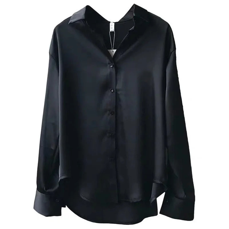 Women's Casual Long Sleeve Blouse Turn-Down Collar Spring/Summer Top