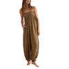 Women's Summer Floral Cami Jumpsuit - Tie-Up Spaghetti Strap Sleeveless Loose Ankle-Length Romper