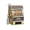 Mini Slot Machine Keychain with Carabiner - Arcade Fruit Jackpot Pocket Key Ring Fidget Stress Relief Toy
