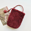 Luxury Sheepskin Wool Fur Phone Crossbody Bag - Genuine Leather Mini Shoulder Purse for Women, Winter Fur Sling Pouch