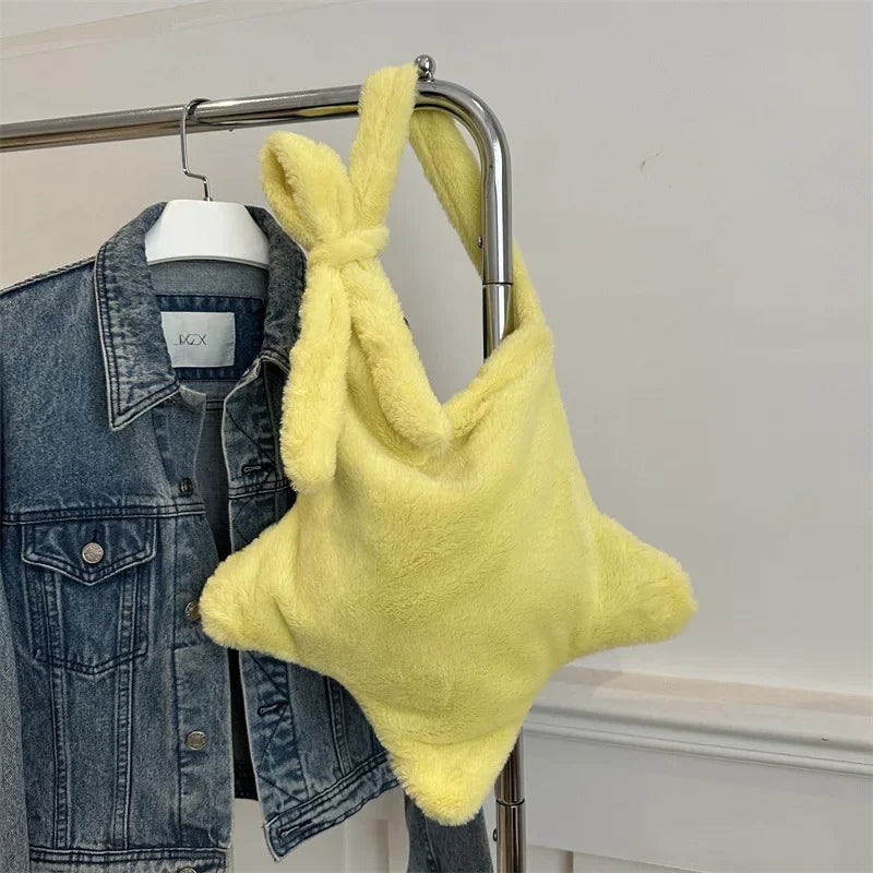 Large Faux Fur Leopard Tote Bag 17in (43cm) – Plush Shoulder & Adjustable Crossbody Bag for Women, Zipper Closure