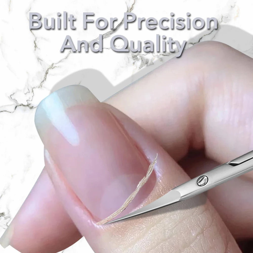 Professional Russian Cuticle Nipper Stainless Steel Manicure Scissors Portable Nail Trimmer