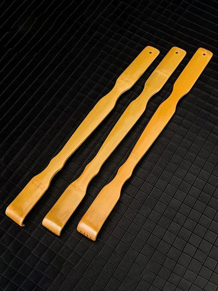Bamboo Back Scratcher Stick with Massage Roller – Long Wooden Back Scratcher for Men & Women