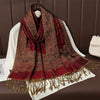 Luxury Thick Faux Cashmere Scarf for Women, Printed Pashmina Wrap Shawl Poncho — Warm Travel Blanket Stole, 175+ cm (69+ in)