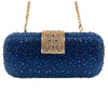 Green Crystal Evening Clutch with Purple Rhinestones, Acrylic Bridal Party Handbag, 22 x 5.5 x 10 cm (8.7 x 2.2 x 3.9 in)