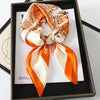 Satin Square Scarf 70cm (27.6 in) Silk-Look Polyester Neck & Hair Tie Bandana for Women Floral Headscarf Hijab