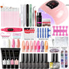 LIMEGIRL Gel Nail Kit with UV/LED Lamp, Electric Nail Drill & Soak-Off Manicure Set