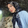 Satin-Feel Square Scarf 90 x 90 cm (35.4 x 35.4 in) – Satin-Look Polyester Hijab, Neckerchief, Shawl & Headscarf for Women