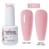 Red Semi-Permanent UV Gel Nail Polish 15ml (0.5 fl oz) Top & Base Hybrid