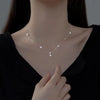Gold Crystal Four-Leaf Flower Bracelet for Women Stainless Steel Zircon Charm Bangle