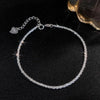 Adjustable 18K Gold-Plated Bracelet with Square Zircon and Rhinestones, Heart Chain for Women