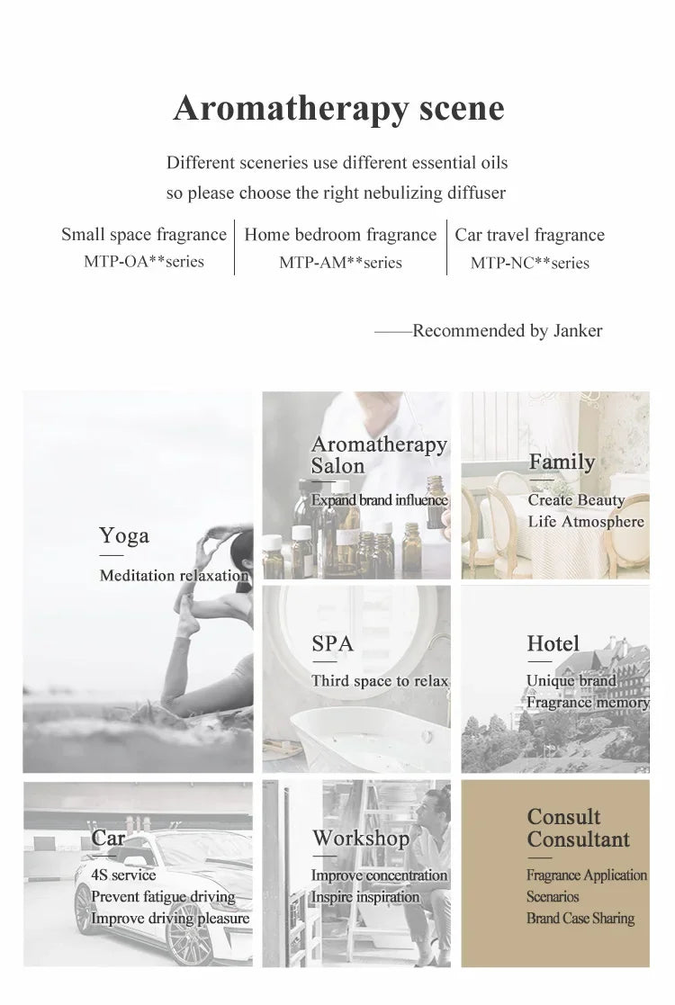 Nebulizing Essential Oil Diffuser - Battery Operated Wood and Glass Aromatherapy Diffuser for Home & Office