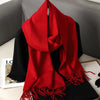 Women's Winter Scarf, Thick Cashmere-Look Pashmina Shawl with Tassels, Windproof Wrap, 175+ cm (69+ in) — 62 Colors