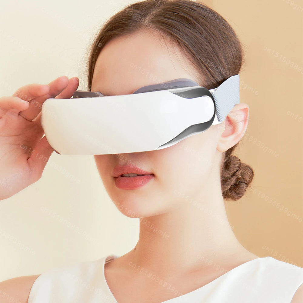 MERALL Eye Massager Mask — Vibration & Hot Compress Silicone Eye Care Device with Acupoint Stimulation for Deep Fatigue Relief