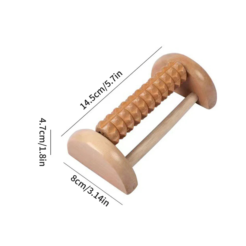 Wooden Foot Roller Massager – Acupoint Sole & Leg Massager for Plantar Fasciitis, Travel-Friendly Deep Tissue Relief