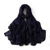 Oversized Cotton Rayon Hijab Scarf 180 x 95 cm (71 x 37 in) Solid Shawl Wrap Islamic Turban Headscarf