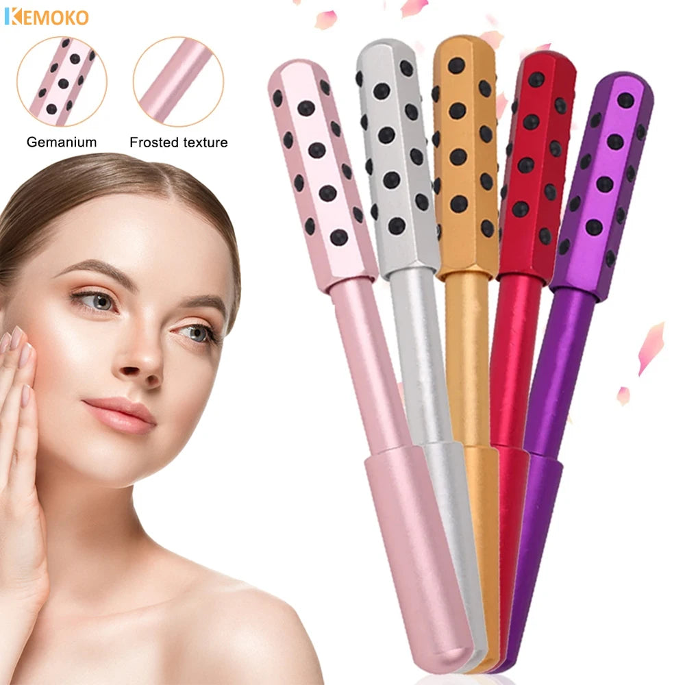24 Germanium Face Massage Stick – Acupoint Roller Facial Massager & Gua Sha Tool for Women