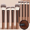12-Piece Makeup Brush Set Soft Synthetic Brushes for Foundation Blush Eyeshadow Cosmetic Tools