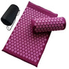 Acupressure Shakti Mat with Pillow – Spike Massage Mat for Back & Body Pain Relief, Yoga Relaxation (68×42×2 cm / 26.8×16.5×0.8 in)