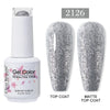 Red Semi-Permanent UV Gel Nail Polish 15ml (0.5 fl oz) Top & Base Hybrid