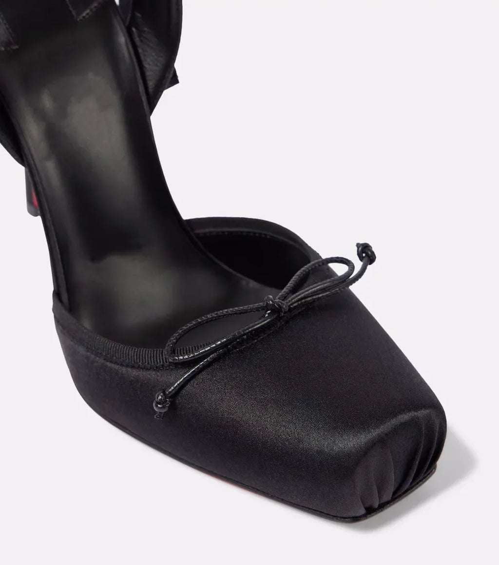 Women's Satin Square-Toe Ankle-Strap Stiletto Sandals, Party & Wedding Evening Heels