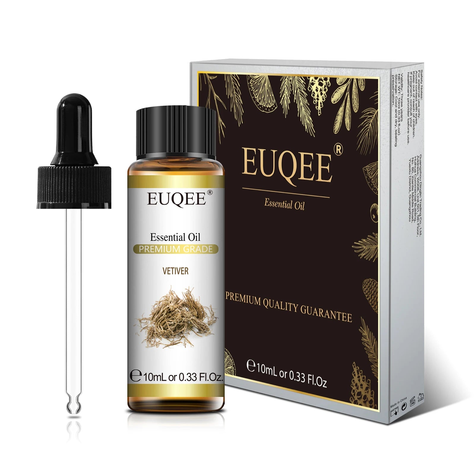 EUQEE 10ml Pure Essential Oil - Lavender, Jasmine, Eucalyptus, Vanilla, Sandalwood, Sweet Orange, Lemon, Oregano, Neroli