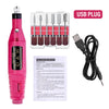 Electric Nail Drill Kit - Portable Professional Manicure & Pedicure Nail Sander, 20,000 RPM, 6 Bits & 6 Sand Bands