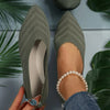Pointed Toe Knitted Slip-On Flats for Women — Casual Office Ballet Loafers