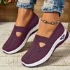 Breathable Mesh Slip-On Flats for Women — Lightweight Casual Loafers with EVA Insole (Plus Size EU 43)