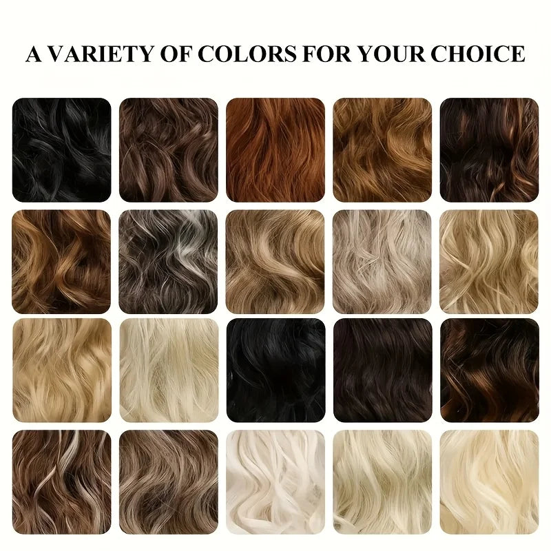 22-Inch (56 cm) Curly Drawstring Ponytail Extension for Women - Long Kinky Curly Clip-In Synthetic Hairpiece