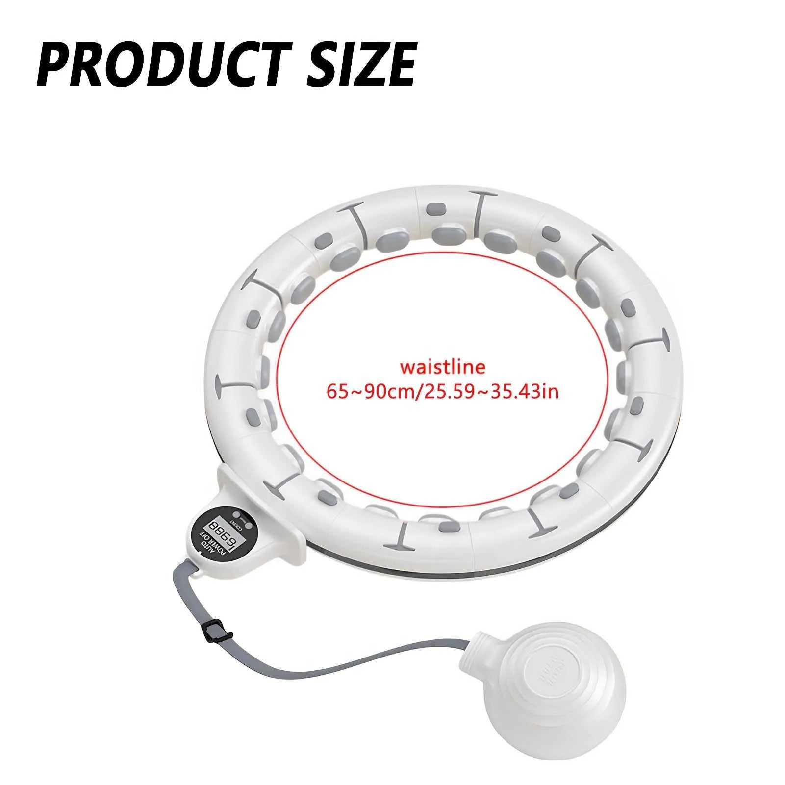 Smart Weighted Hula Hoop with Massage Ball & Counter — Adjustable 65–100 cm (25.6–39.4 in) Waist | Home Fitness & Weight Loss
